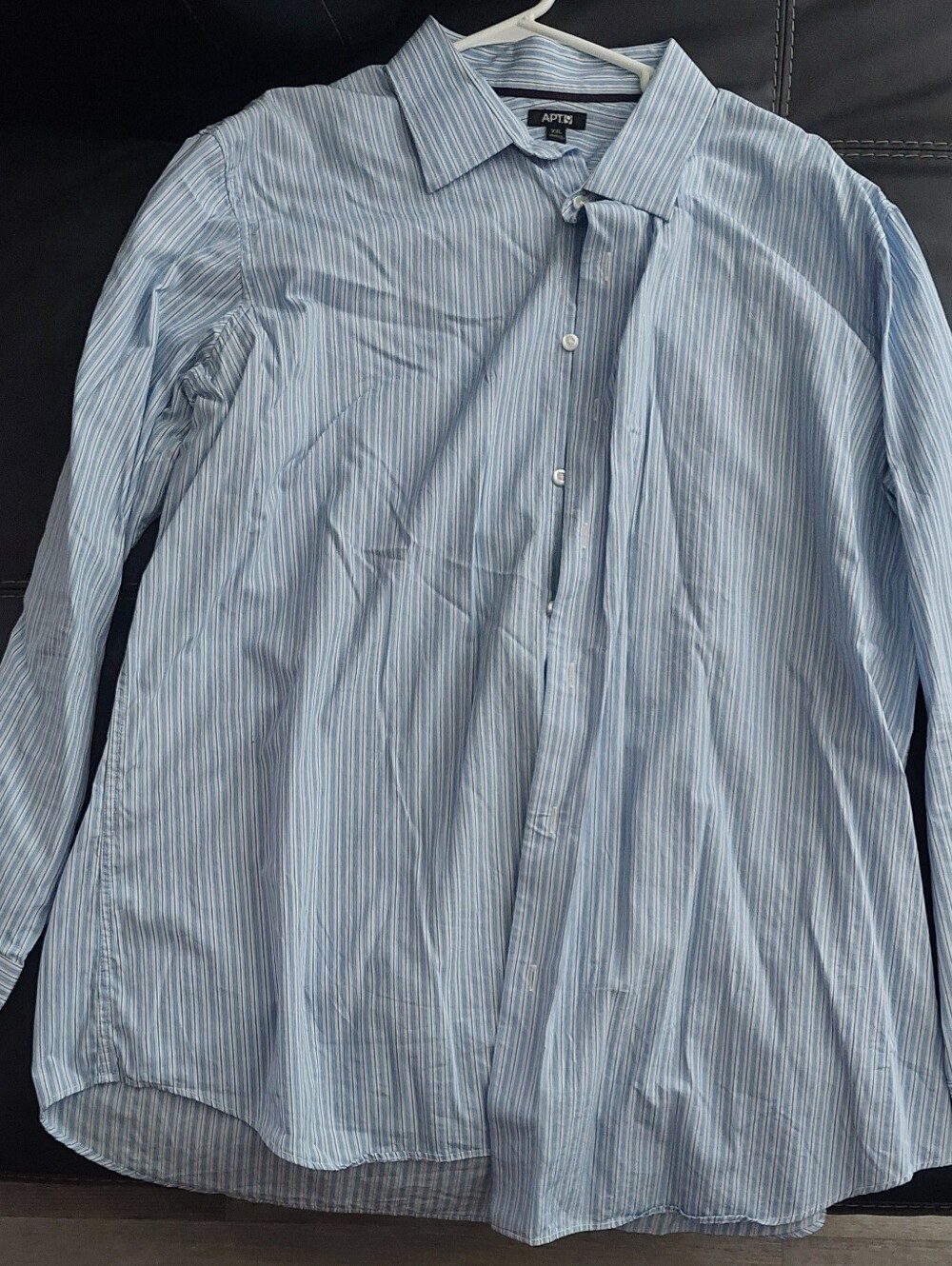 Apt. 9 Blue and White Pinstripe Men's Dress Shirt XXL 100 Percent Cotton